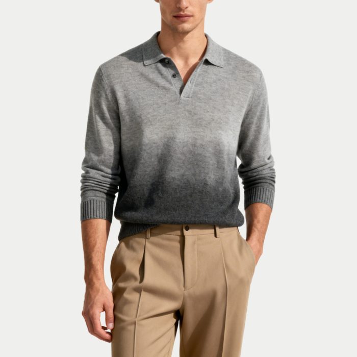 gradient-fashion-mens-polo-collar-sweater